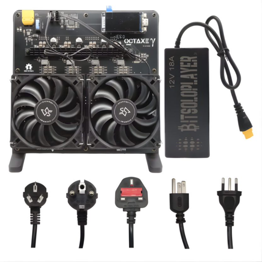 NerdOCTAxe Rev3.1 | 12 TH/s @ 200W | High-Performance Bitcoin Solo Miner