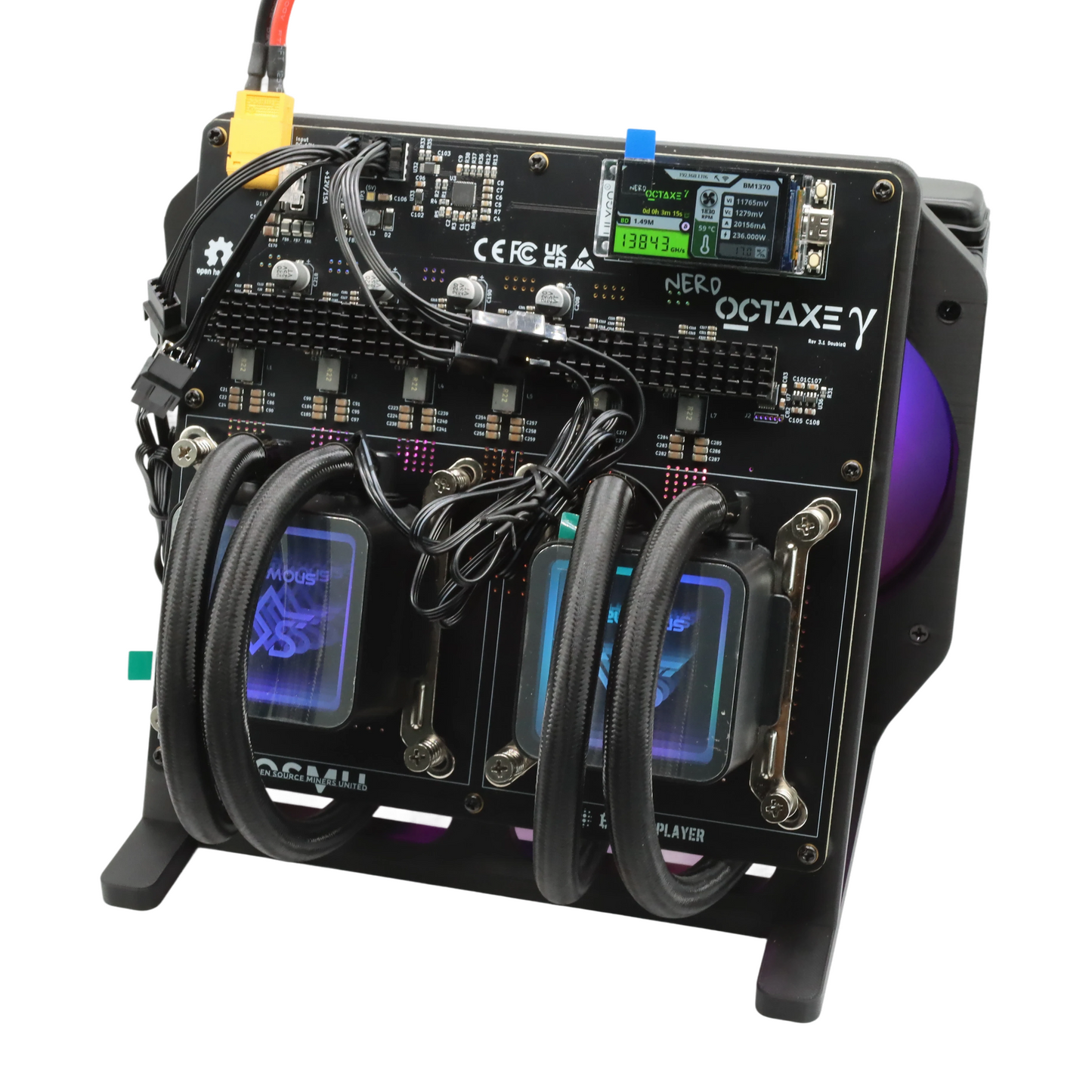 NerdOCTAxe Rev3.1 Hydro| 13.8 TH/s @ 230W | High-Performance Bitcoin Solo Miner