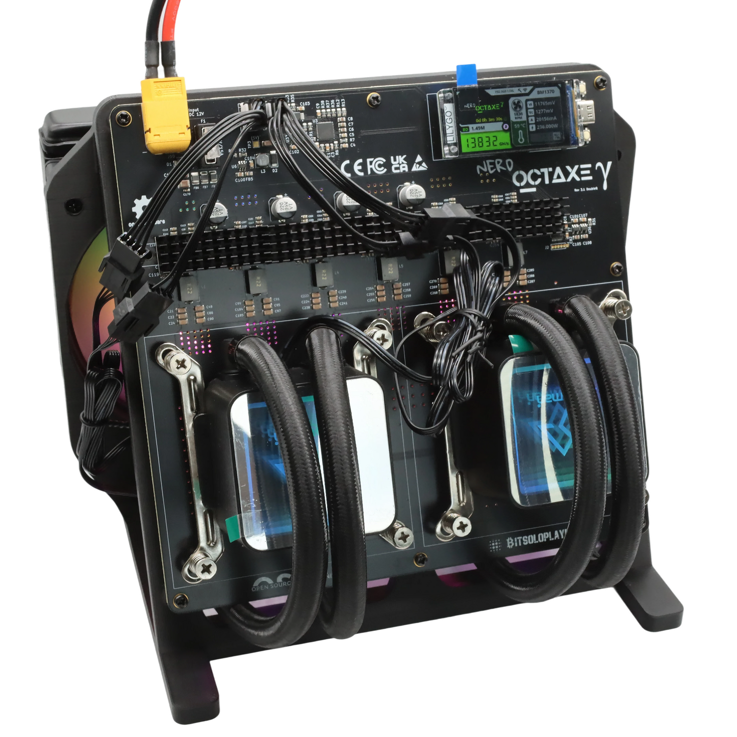NerdOCTAxe Rev3.1 Hydro| 13.8 TH/s @ 230W | High-Performance Bitcoin Solo Miner