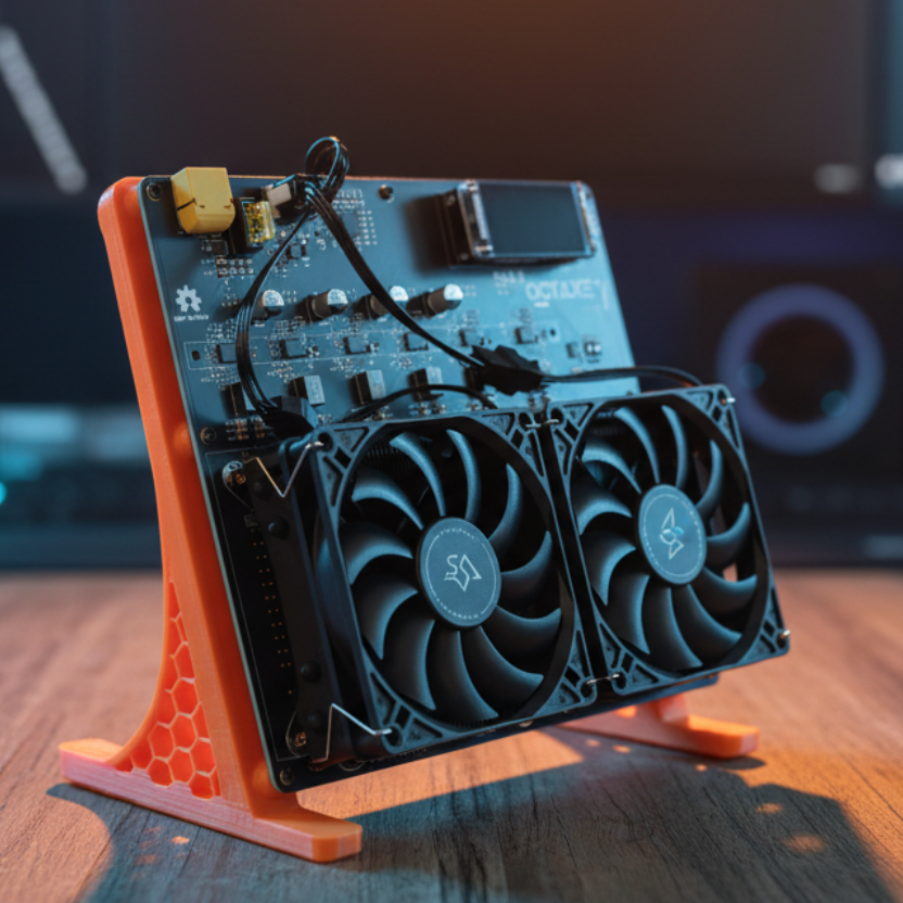 NerdOCTAxe Rev3.1 | 12 TH/s @ 200W | High-Performance Bitcoin Solo Miner